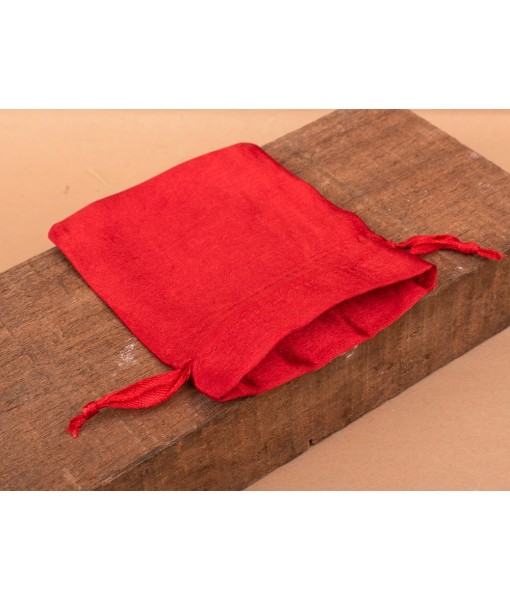 Pure Red Satin Drawstring Pouch, Travel Jewellery Pouch, Satin Bags, Gift Packaging Bags