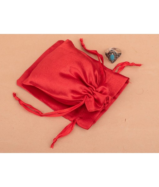 Pure Red Satin Drawstring Pouch, Travel Jewellery Pouch, Satin Bags, Gift Packaging Bags