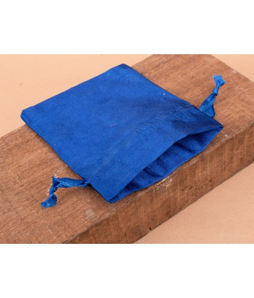 Blue Satin Drawstring Pouch, Pouches for Jewellery, Satin Jewellery Pouch, Gift Packaging Bags