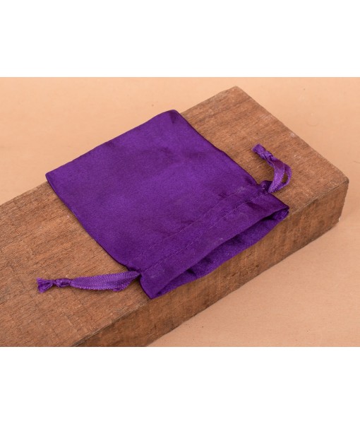 Violet Satin Drawstring Pouch, Travel Jewellery Pouch, Satin Bags, Gift Packaging Bags